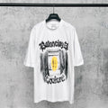 Wear out finished clothing, spray printed short sleeved T-shirt