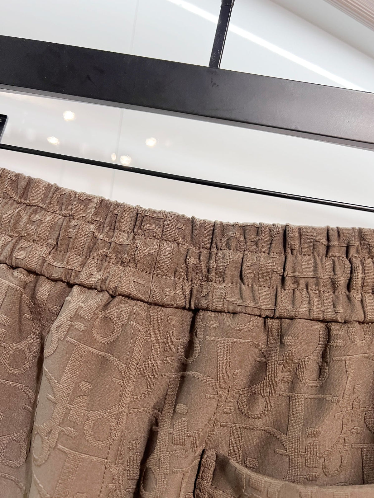 Full of floral letters, towel, jacquard casual shorts