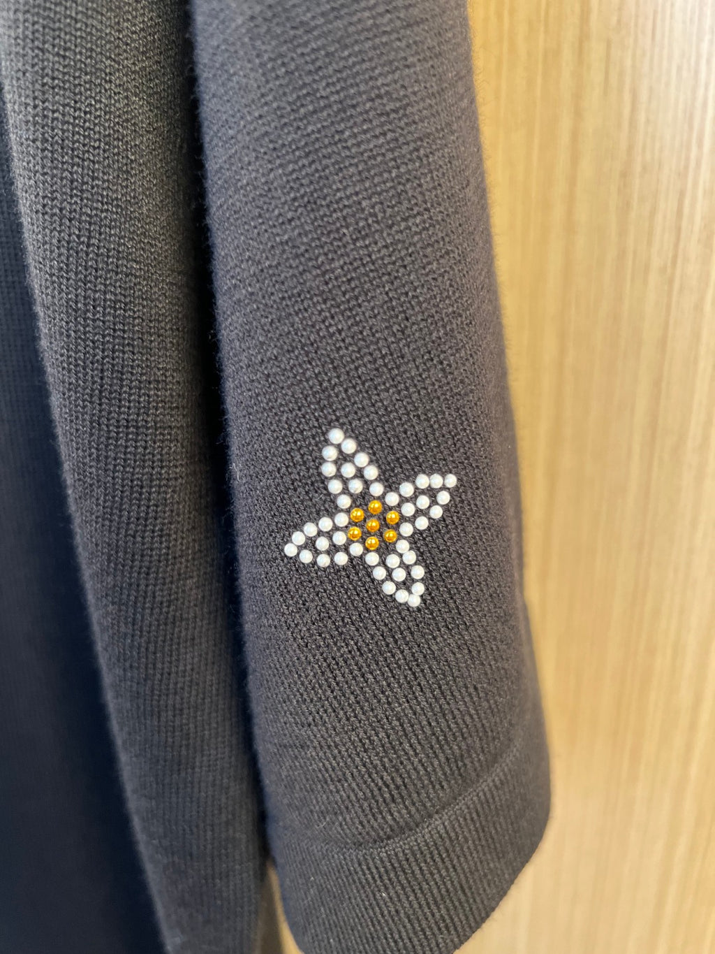 Summer New Letter Flower Hot Diamond Knitted Short Sleeve T-shirt