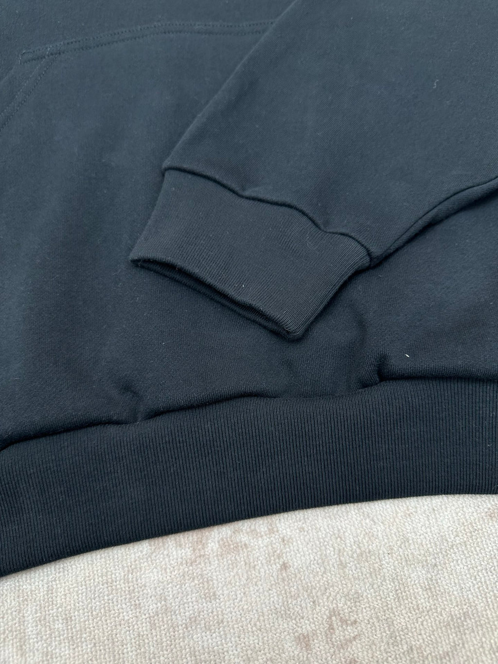 Embroidered Hoodie with Falling Shoulders