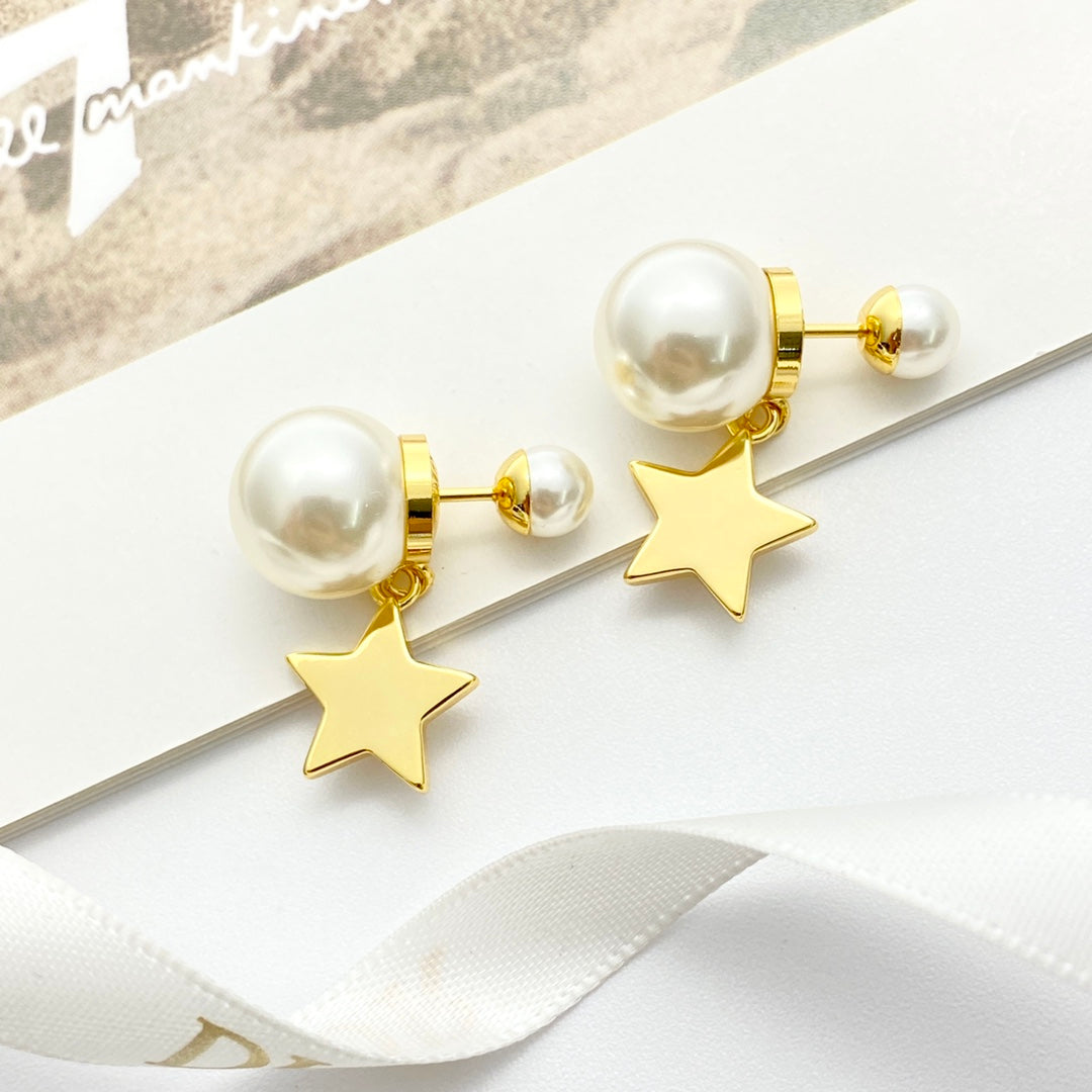 Double bead earrings