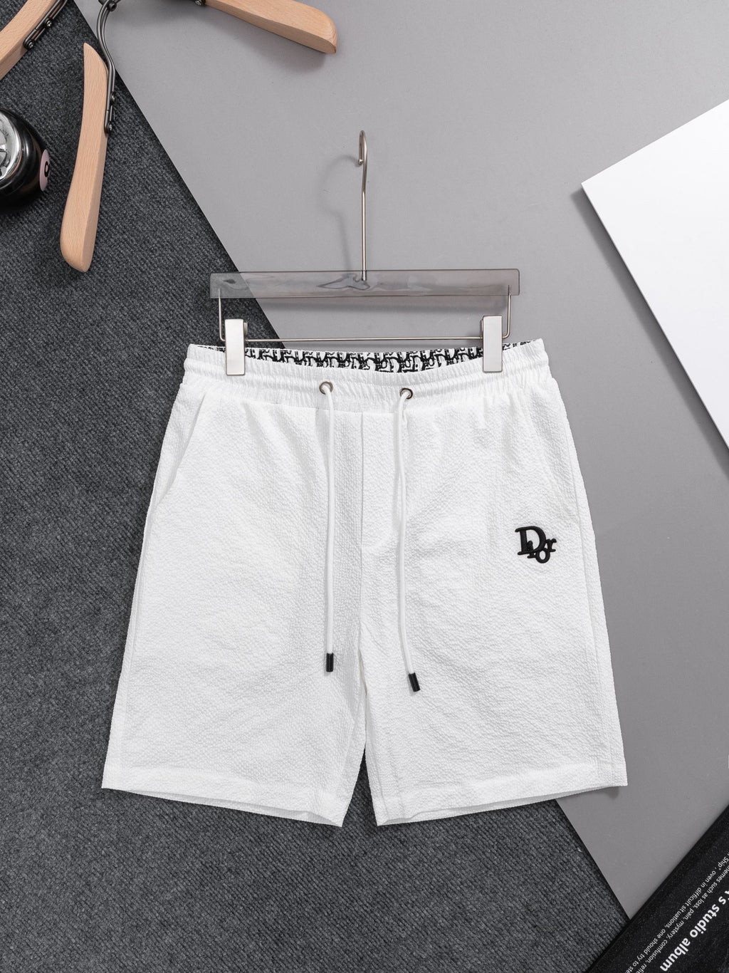 New waffle milk silk quick drying beach shorts