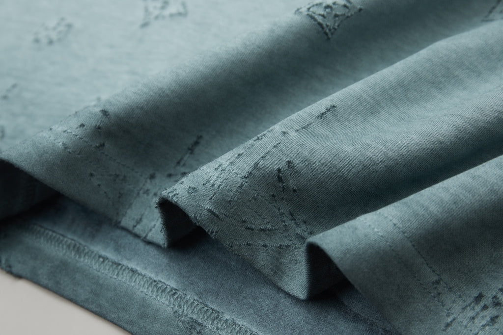 Burnt jacquard short sleeved shirt