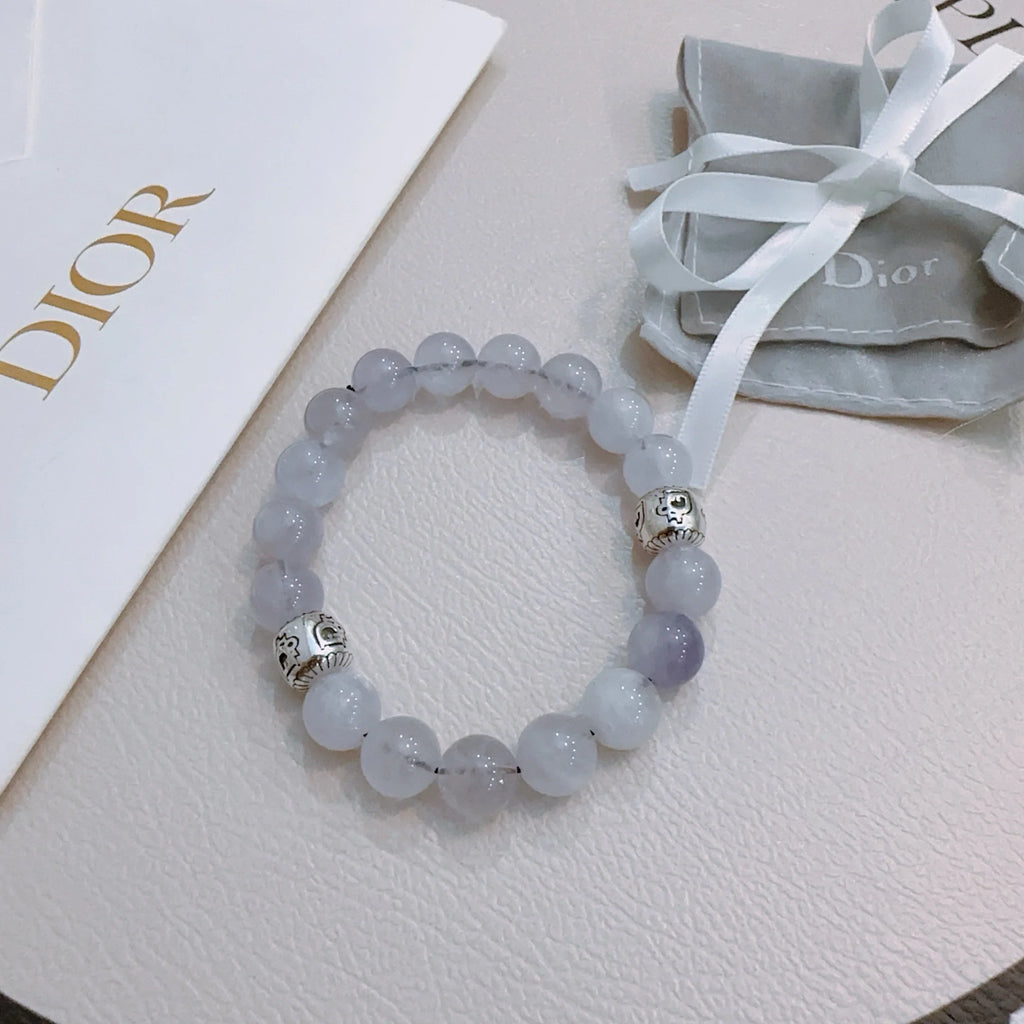 Multi element agate and Thai silver style bracelet