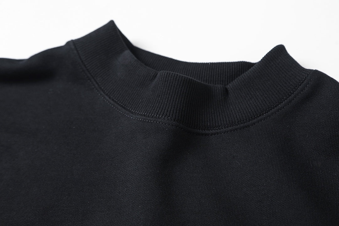 Phantom print bat sleeve round neck hoodie