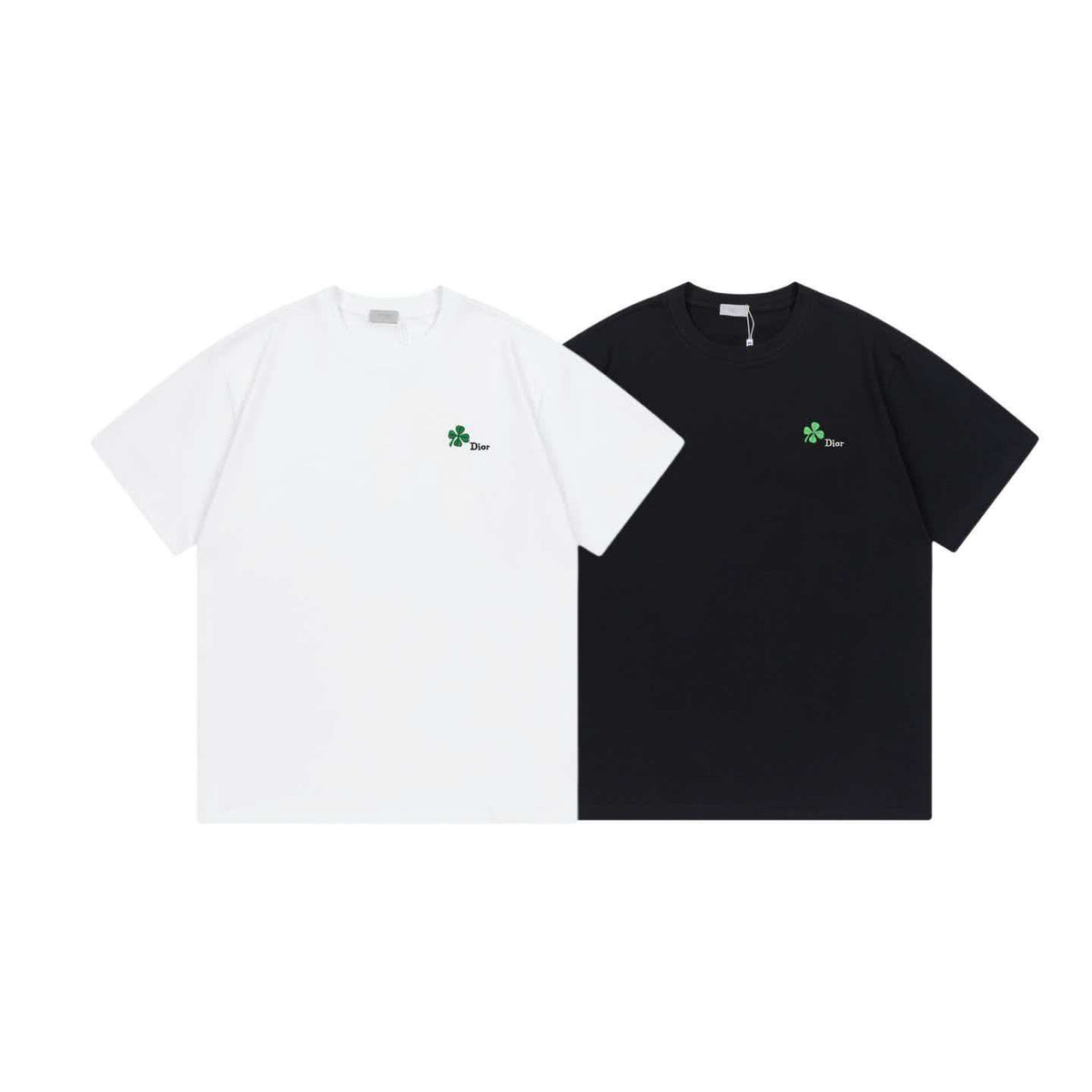 2026 new high-density embroidered green clover logo unisex short sleeved t-shirt
