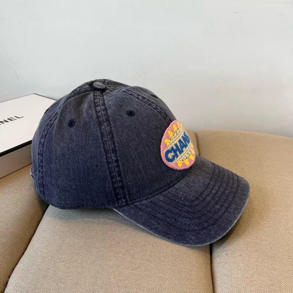 Explosive letter embroidered baseball cap