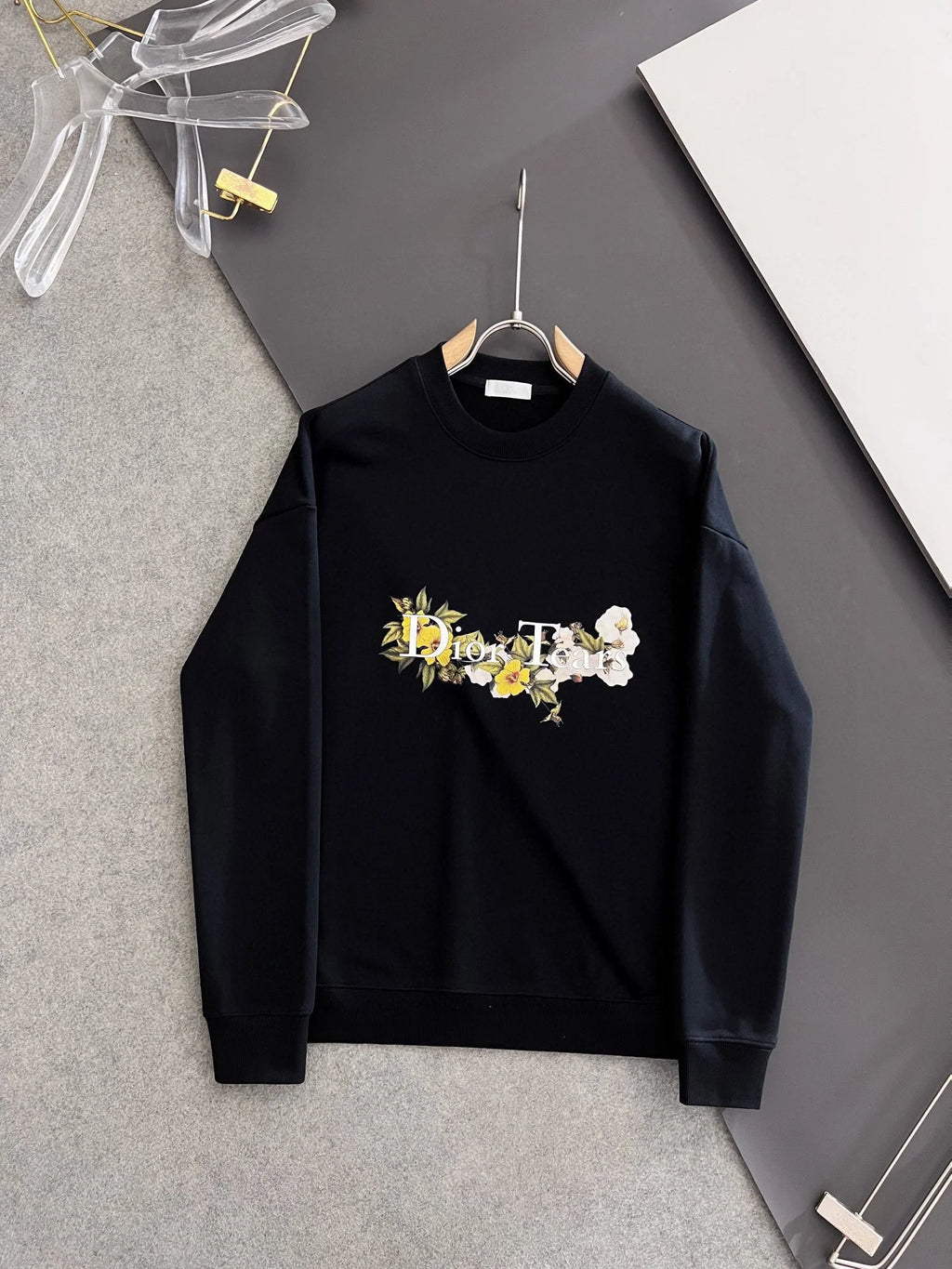 New printed pullover round neck hoodie