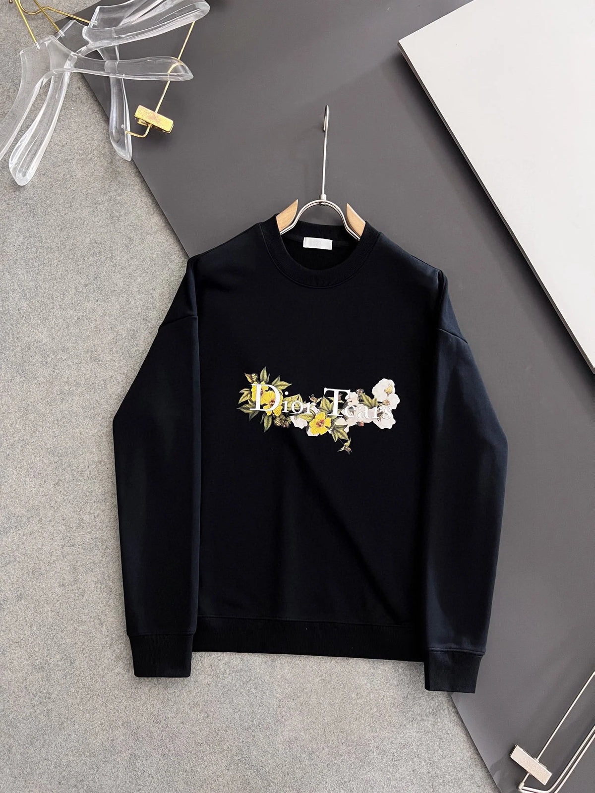 New printed pullover round neck hoodie