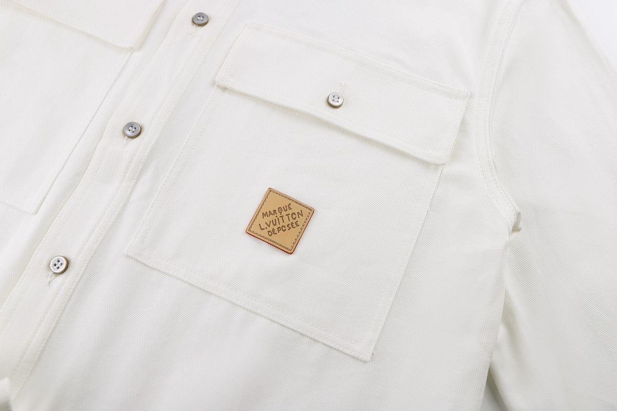 Identification jacquard jacket style shirt