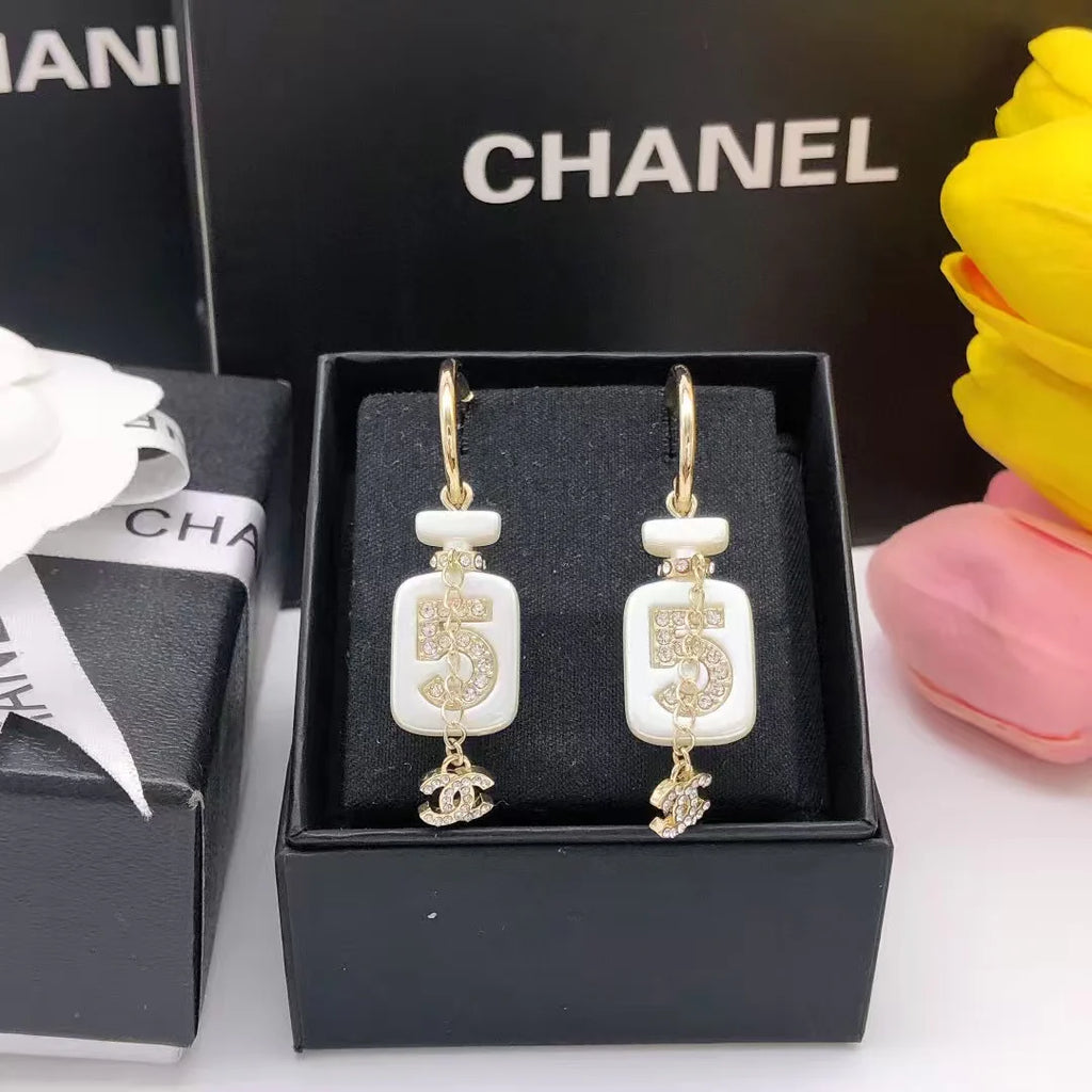 Perfume bottle earrings