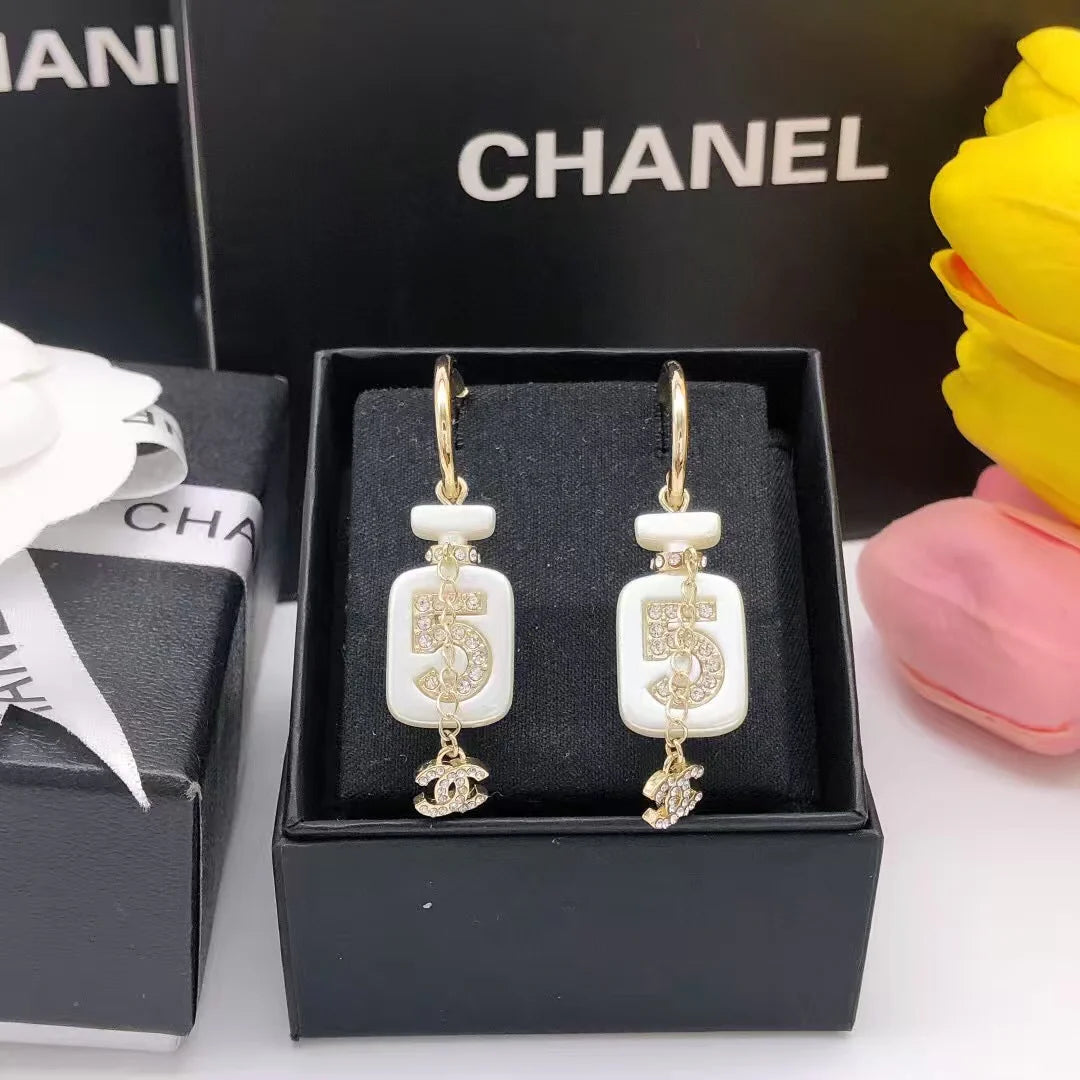 Perfume bottle earrings