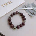 Multi element agate and Thai silver style bracelet