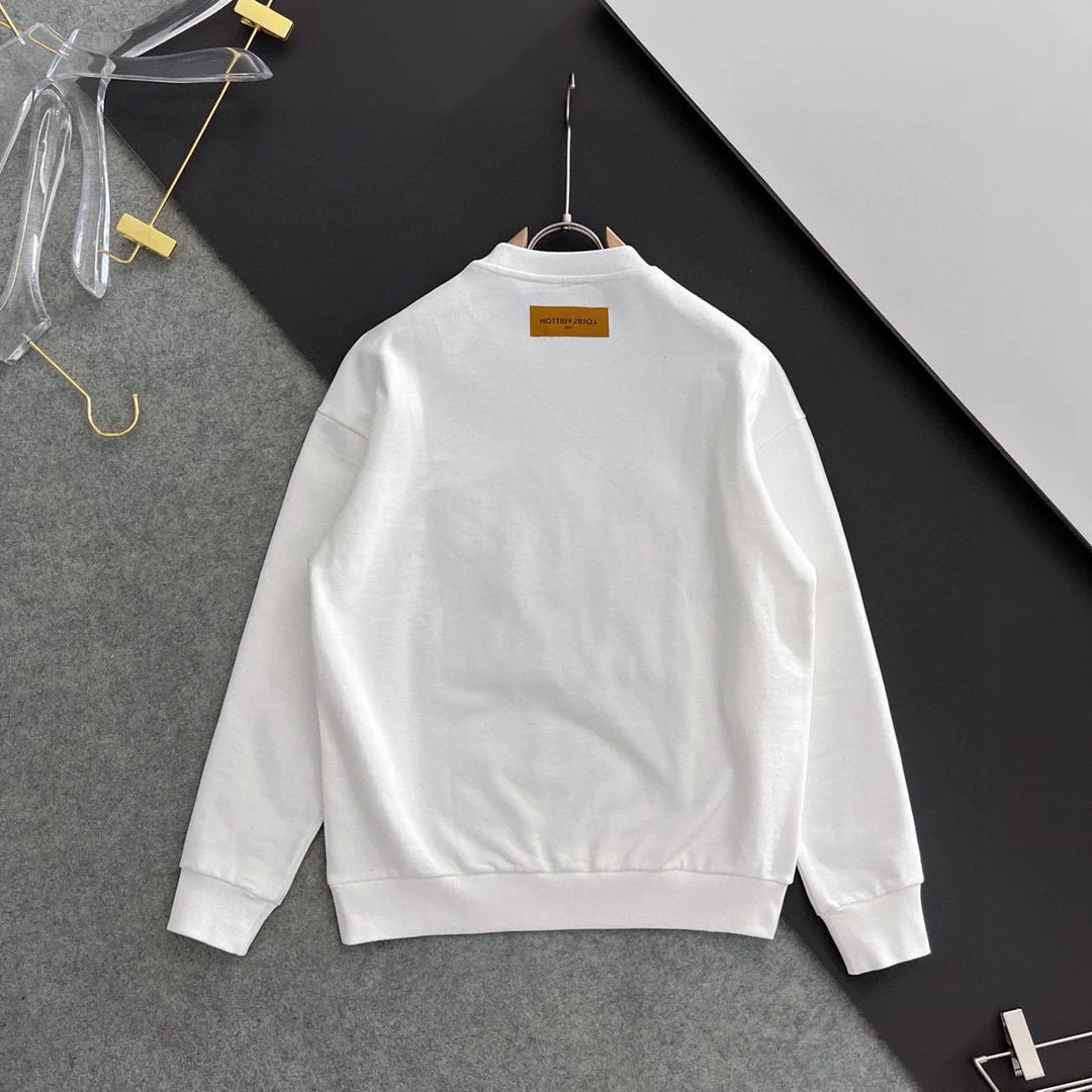 New printed pullover round neck hoodie