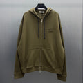 Adhesive hooded zipper hoodie
