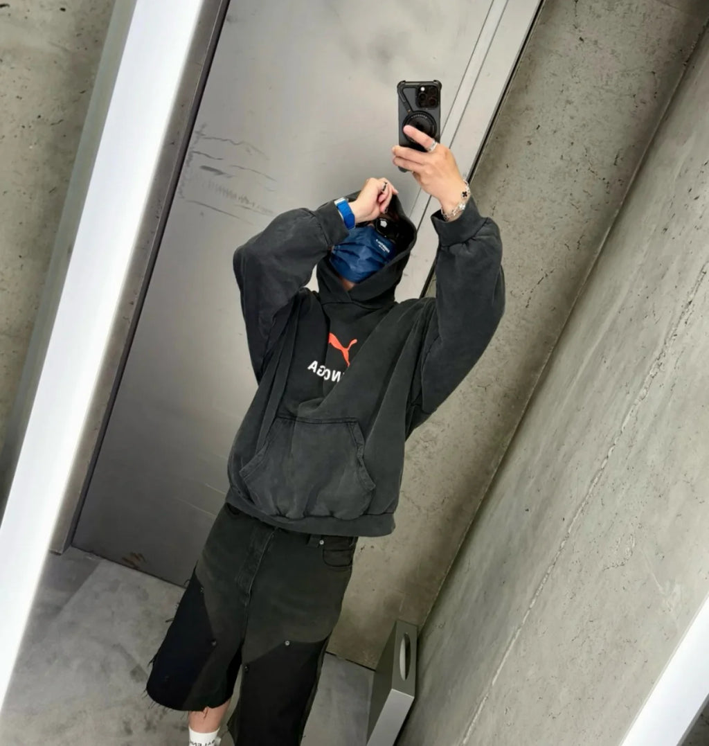 Printed hooded sweatshirt