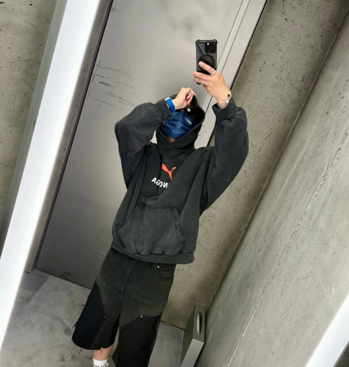 Printed hooded sweatshirt