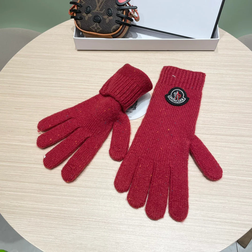 Autumn and winter wool knitted gloves