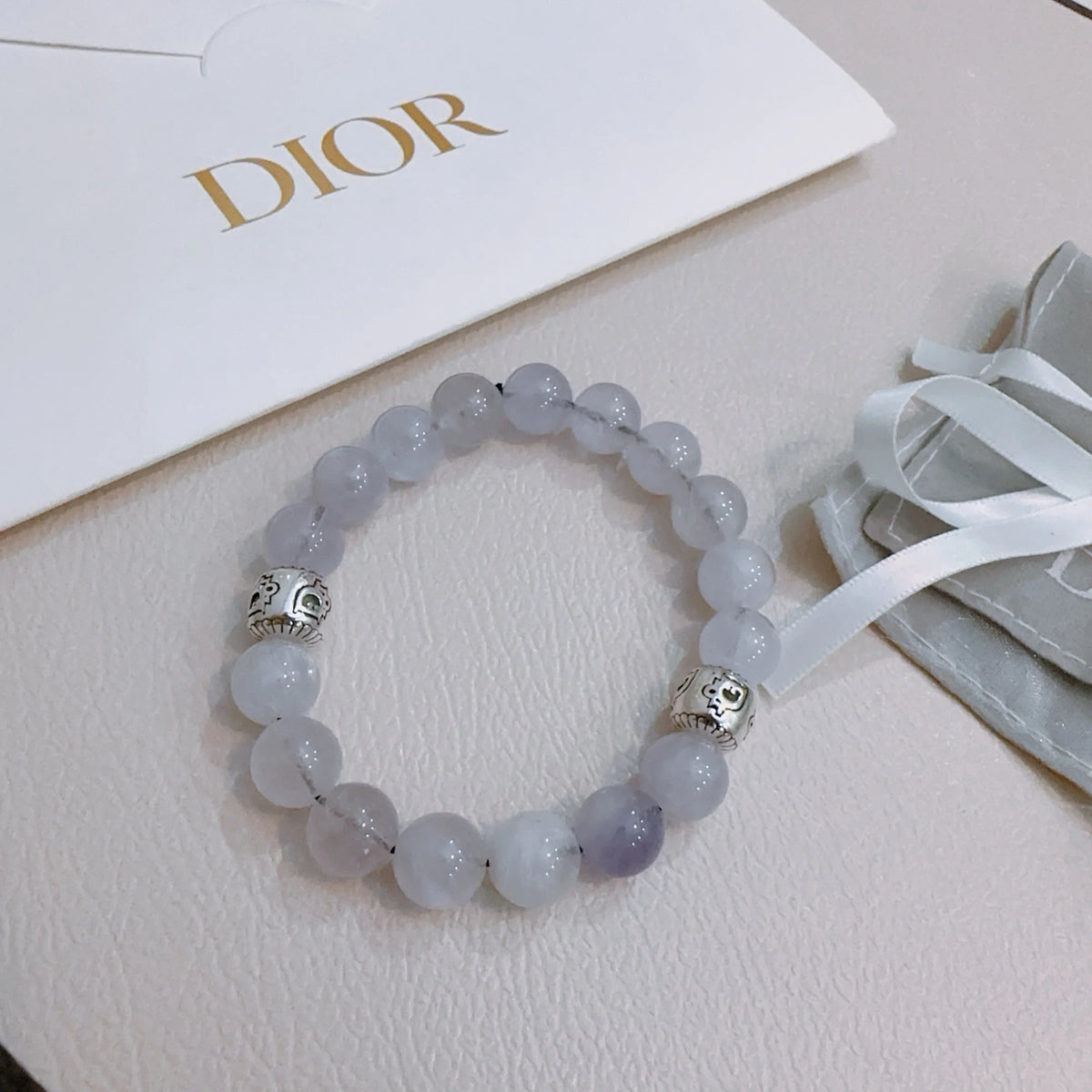Multi element agate and Thai silver style bracelet