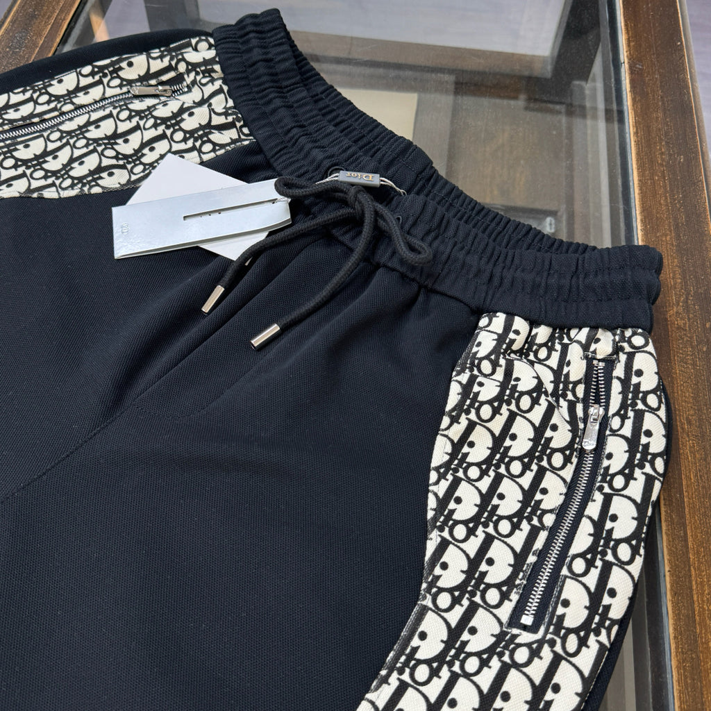 Latest double-sided letter jacquard splicing casual shorts