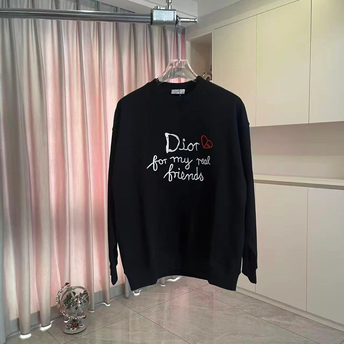 New embroidered letter hoodie