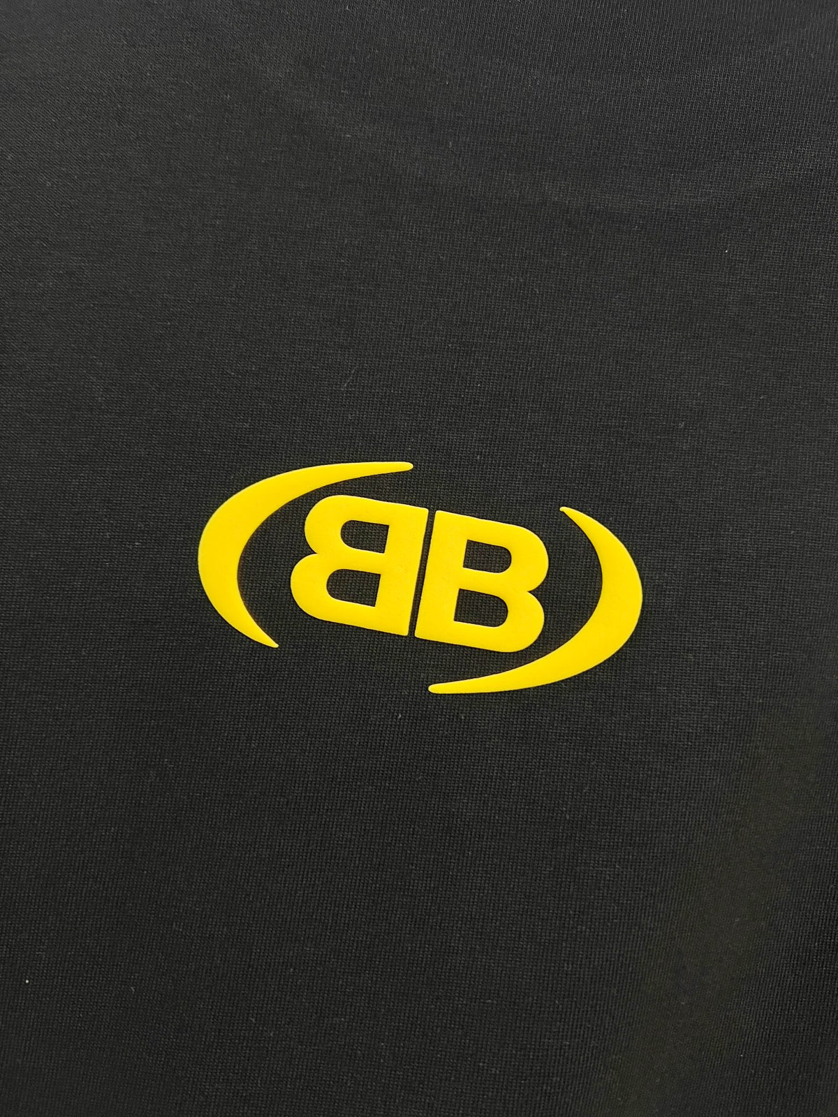 Foam offset small letter round neck T-shirt