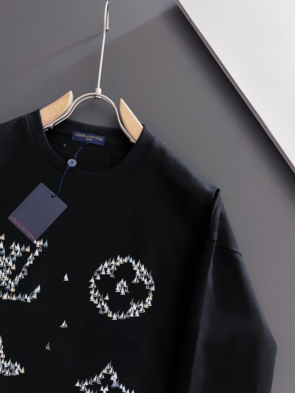 New printed pullover round neck hoodie