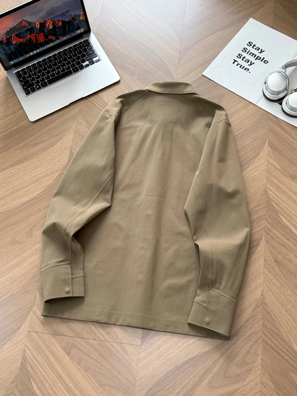 Autumn new men's outdoor long sleeved heat sealed lapel shirt