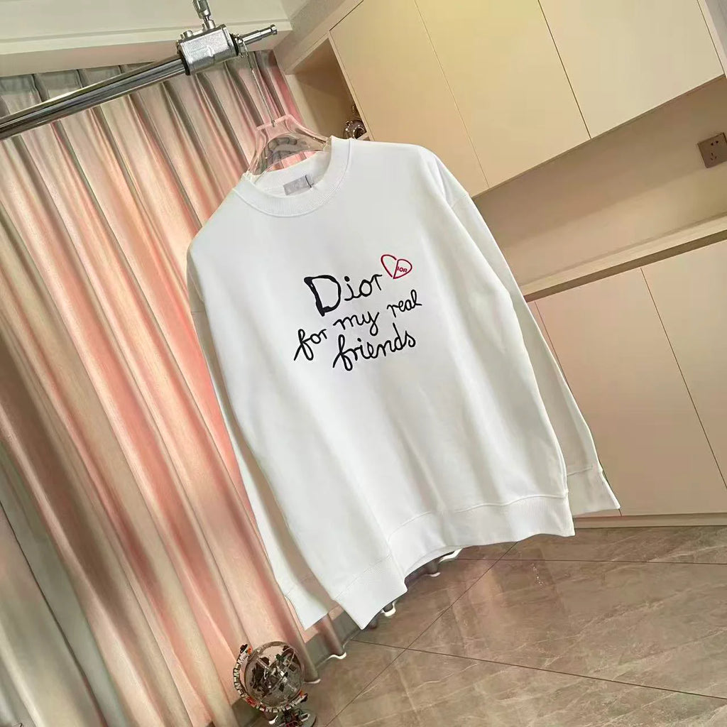 New embroidered letter hoodie