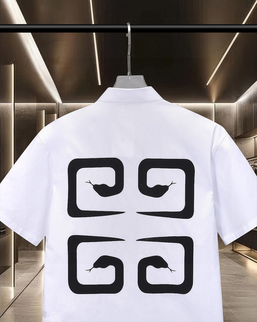 Letter thick plate offset printing technology short sleeved loose fit shirt