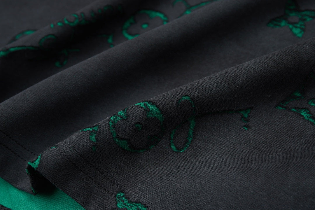 Classic logo burned jacquard short sleeved shirt