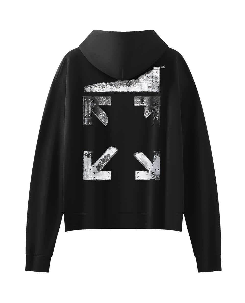 Black hooded sweatshirt