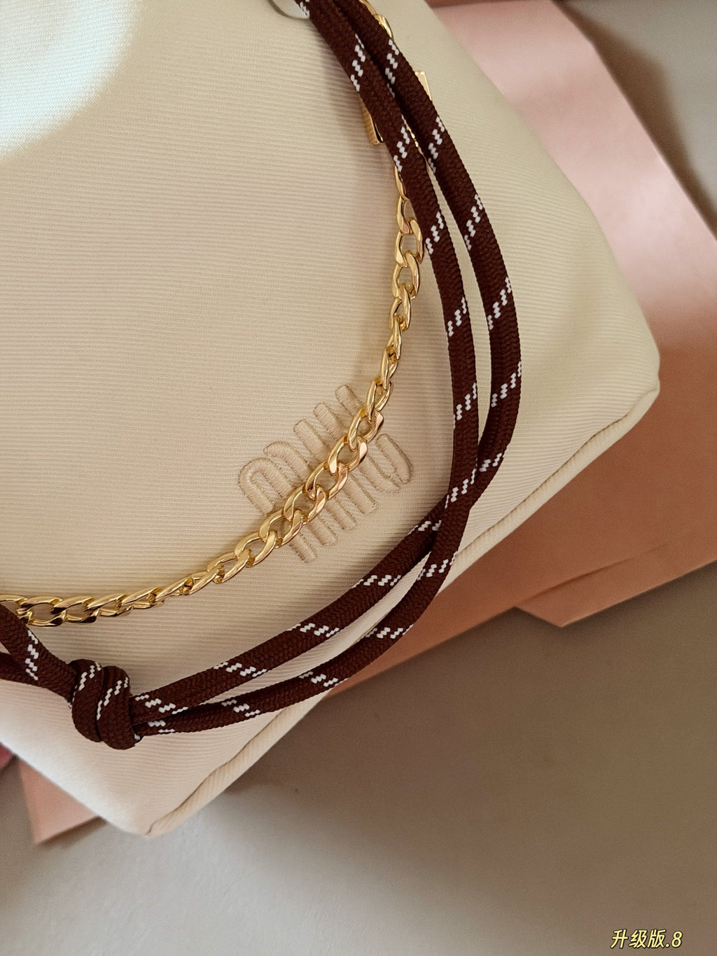 Canvas drawstring bucket bag