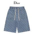 All-Over Letter Denim Shorts