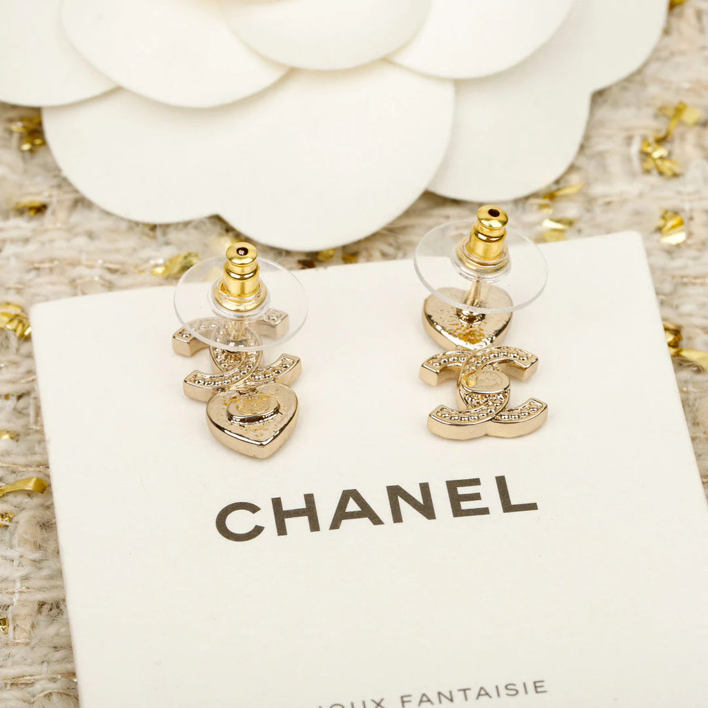 Double heart earrings