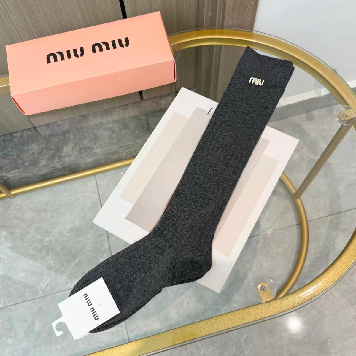 New letter calf socks