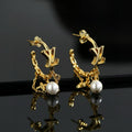 New letter pearl earrings