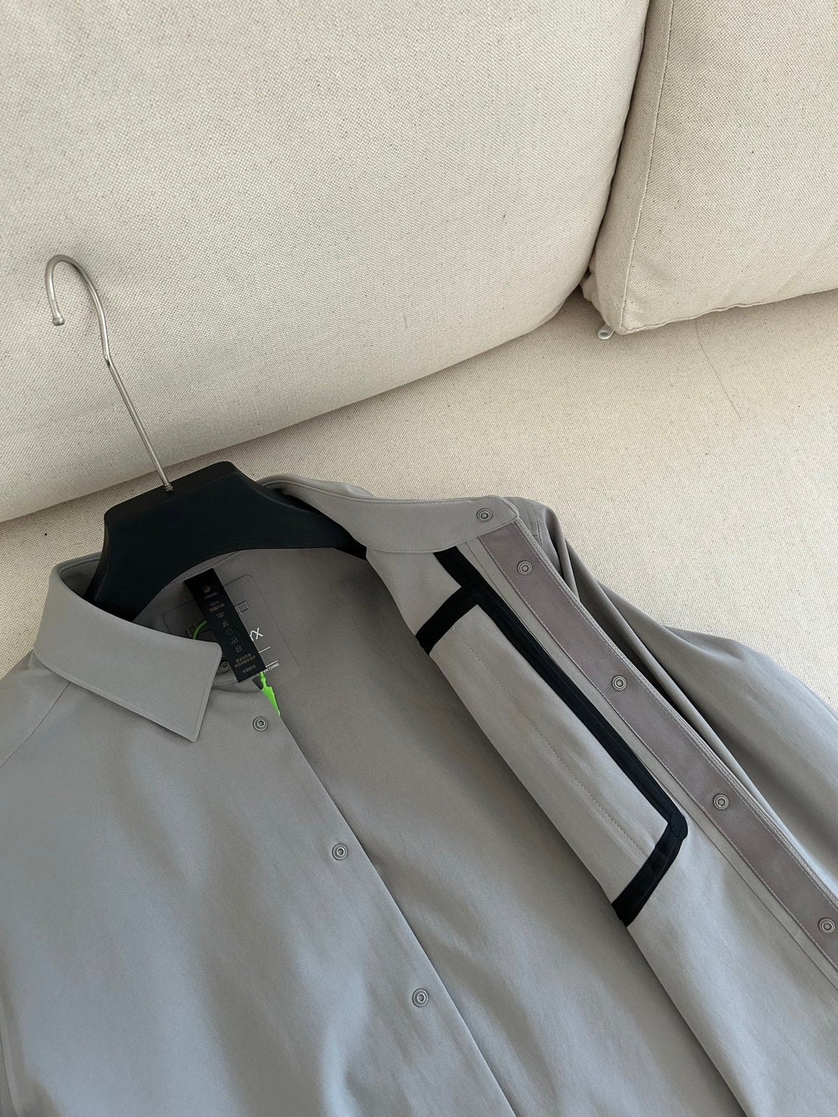 Autumn new men's outdoor long sleeved heat sealed lapel shirt