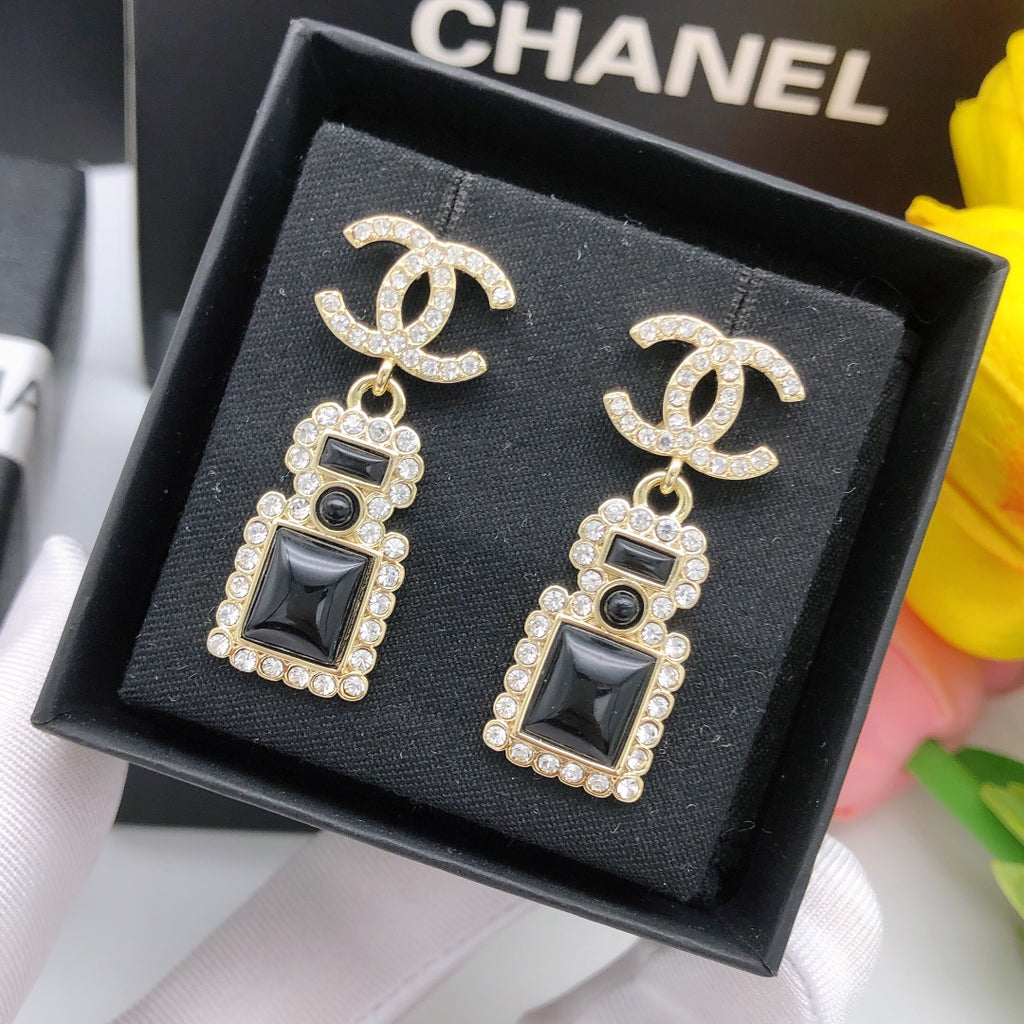 Perfume bottle earrings