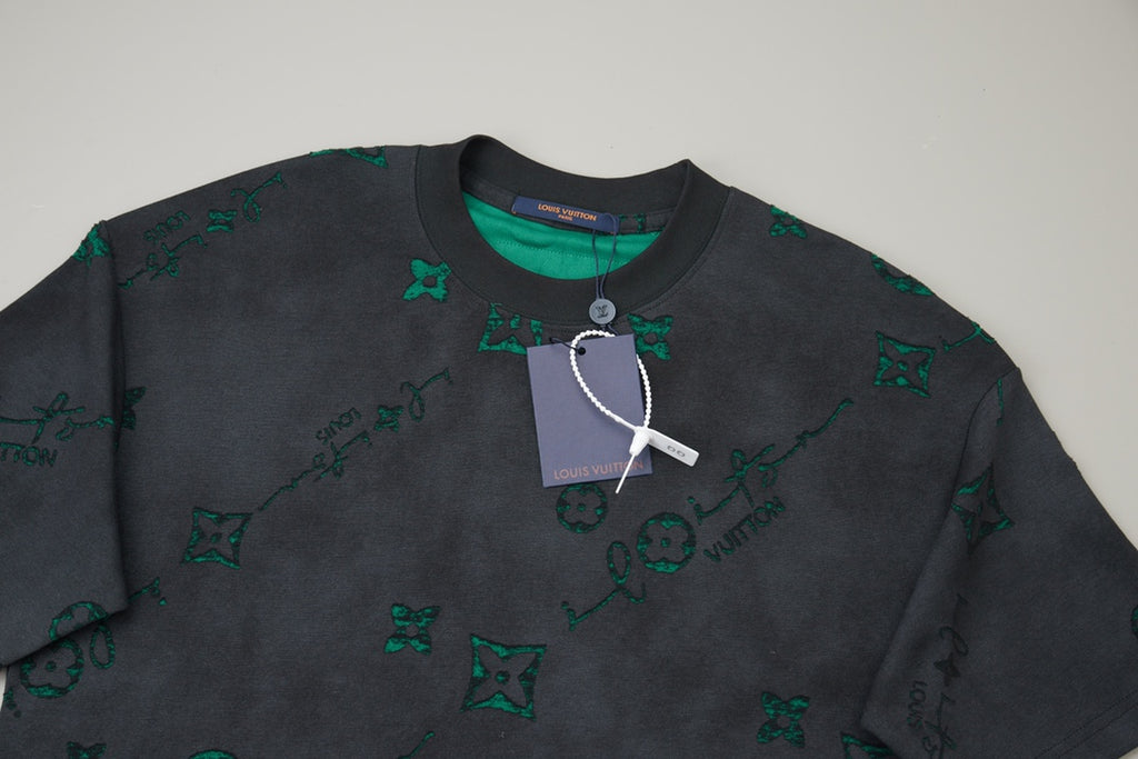 Classic logo burned jacquard short sleeved shirt