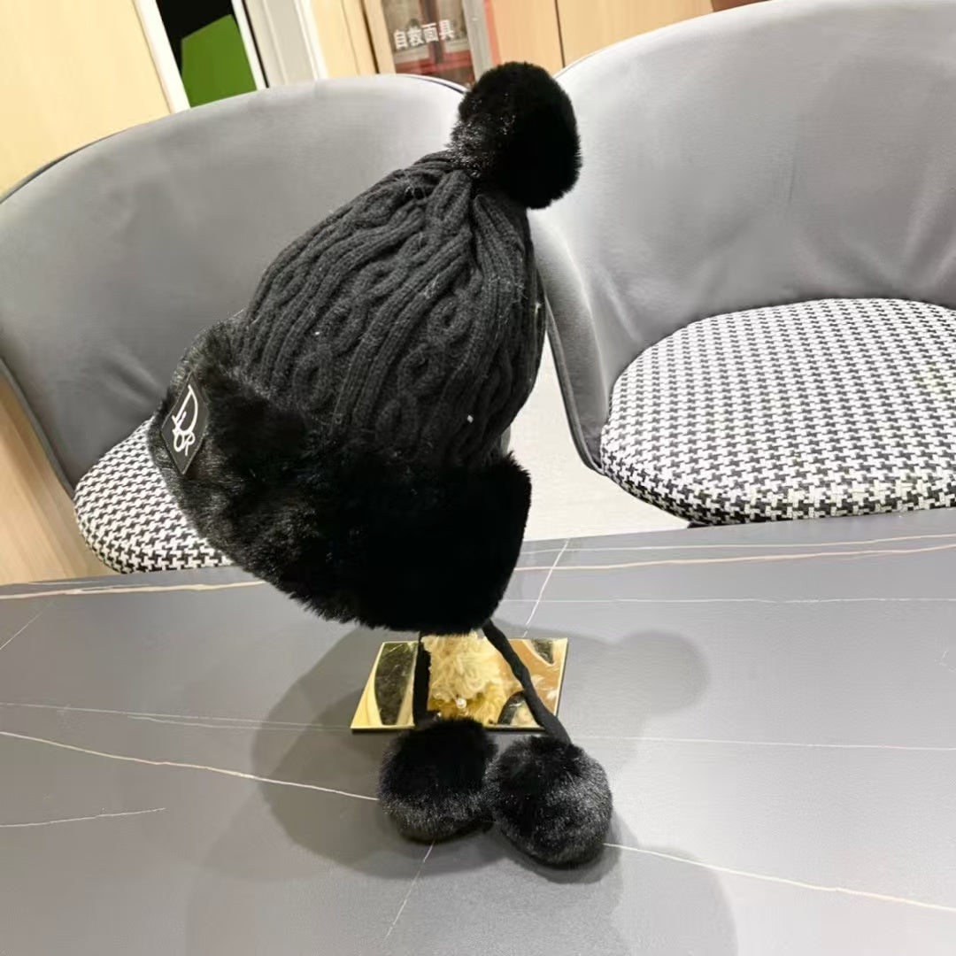 Ear protection knitted hat