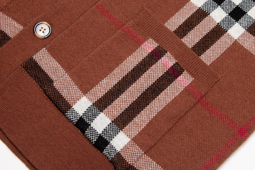 New plaid cardigan