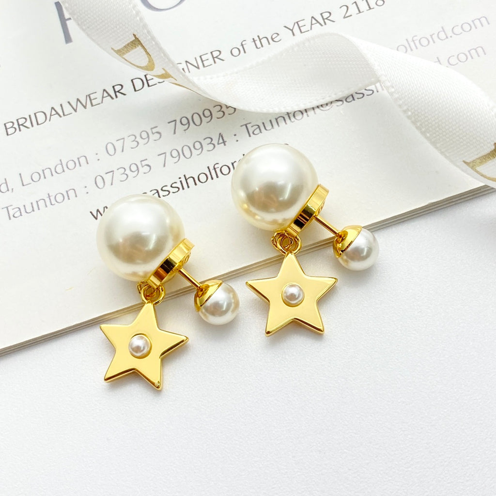 Double bead earrings