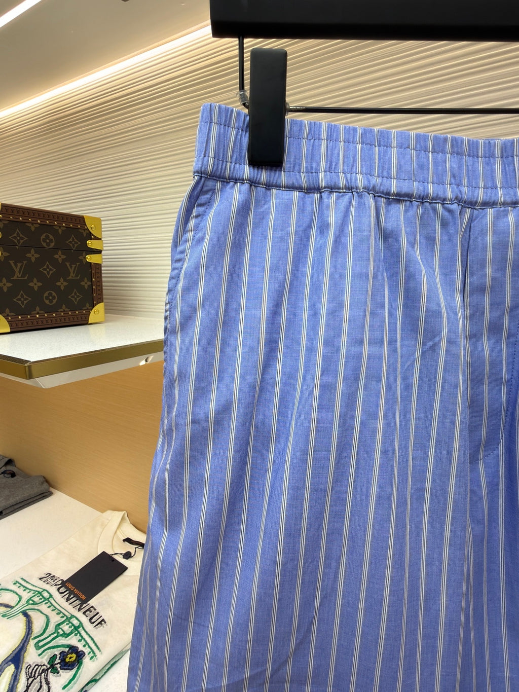 Striped jacquard printed shorts