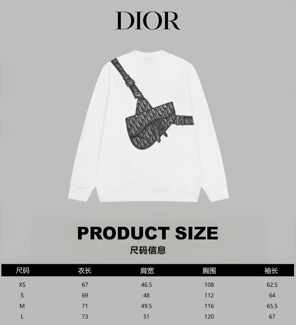 Printed looped long sleeved hoodie