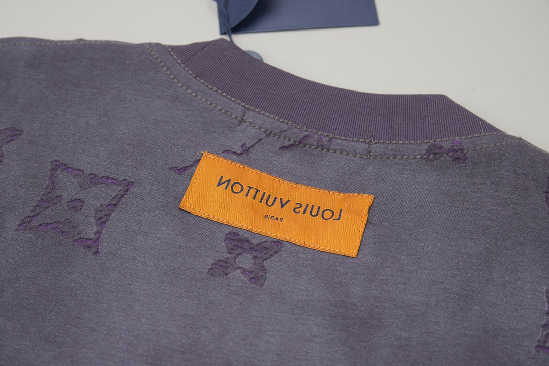 Classic logo burned jacquard short sleeved shirt