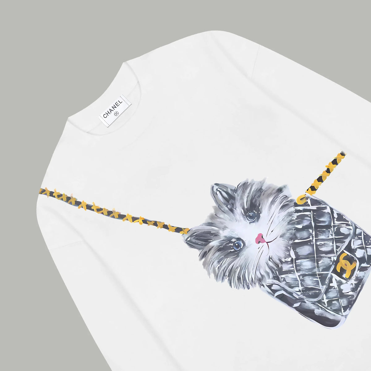 Printed looped long sleeved hoodie