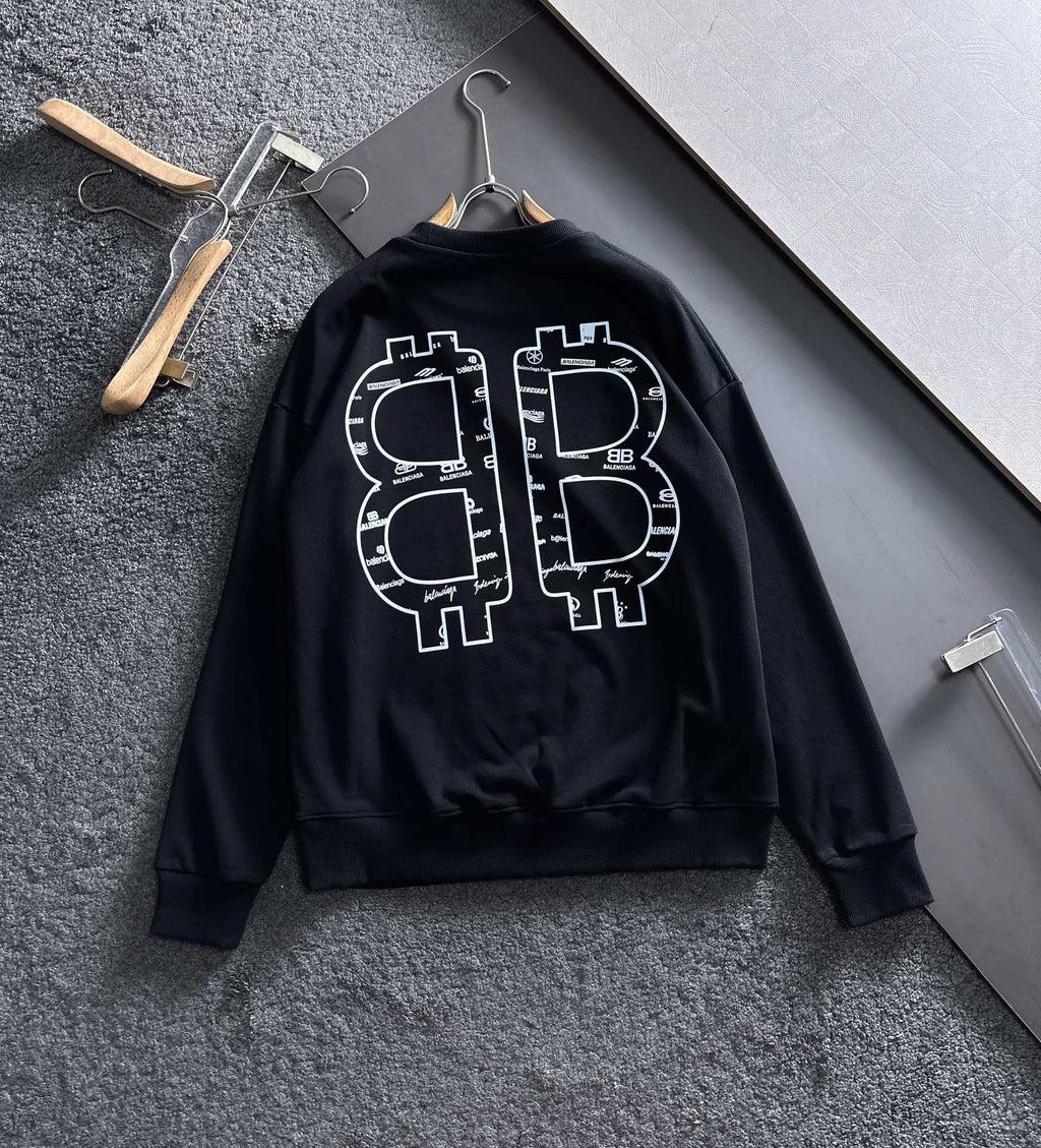 New printed pullover round neck hoodie