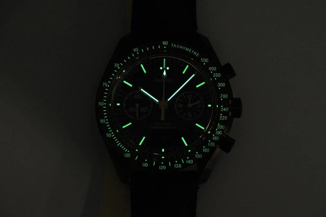 Chronograph -Moon back - Black Ceramic- Black Leather- Automatic - 44mm