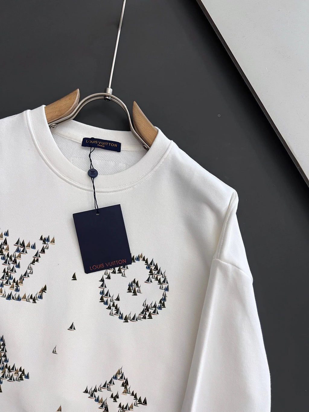New printed pullover round neck hoodie